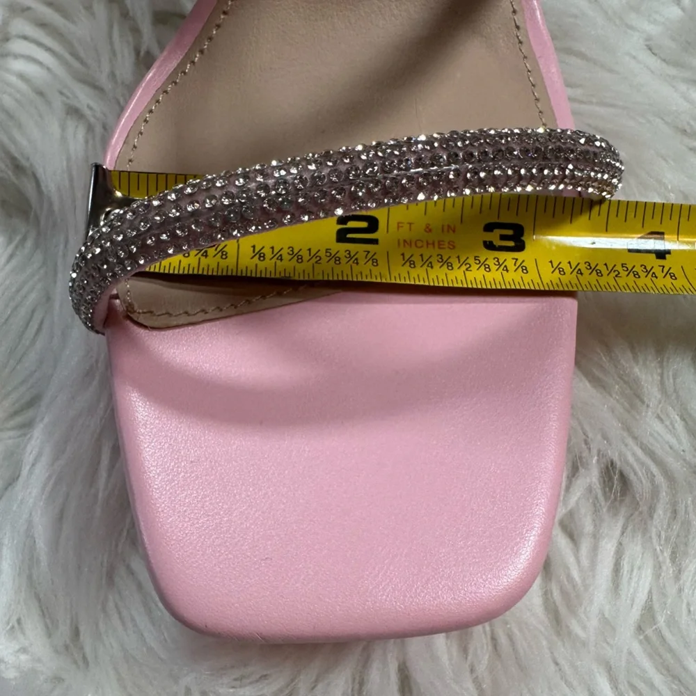 Shein • Dazzling Rhinestone Pink Barbie Chunky Platform Heels